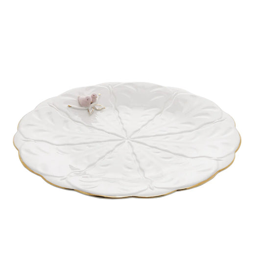 Prato p/ Bolo de Porcelana Birds