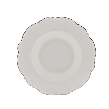 Cj 6 Pratos Fundos Maldivas Fio Prata - DoceLar Loja