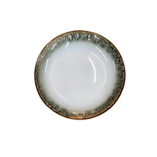 Prato Raso Le Sentier Branco e Verde - DoceLar Loja