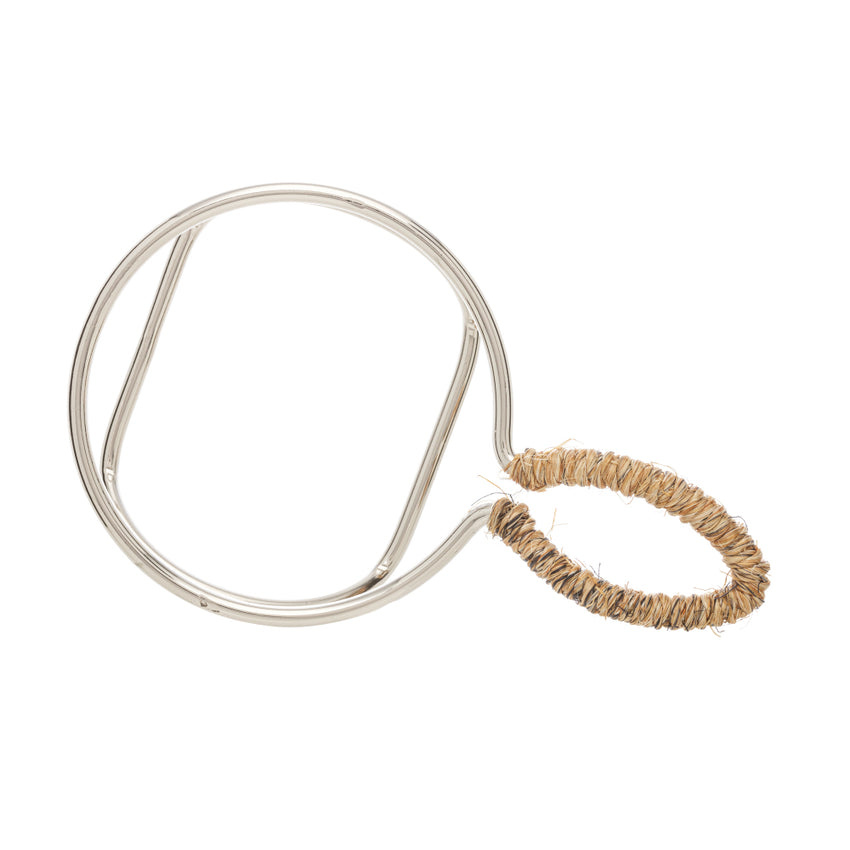 Queijeira de Aço Inox e Alça em Sisal Nature - DoceLar Loja