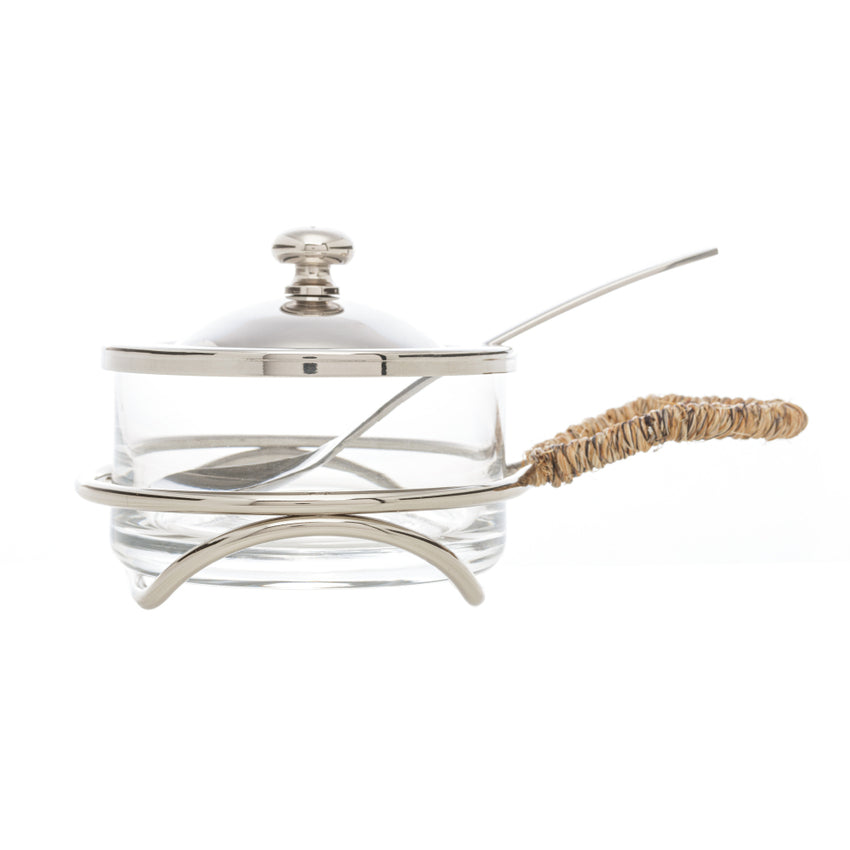 Queijeira de Aço Inox e Alça em Sisal Nature - DoceLar Loja