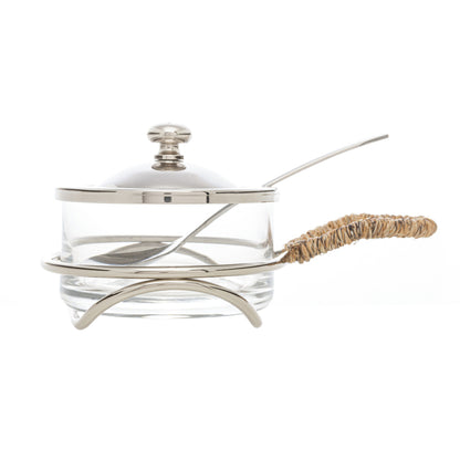 Queijeira de Aço Inox e Alça em Sisal Nature - DoceLar Loja