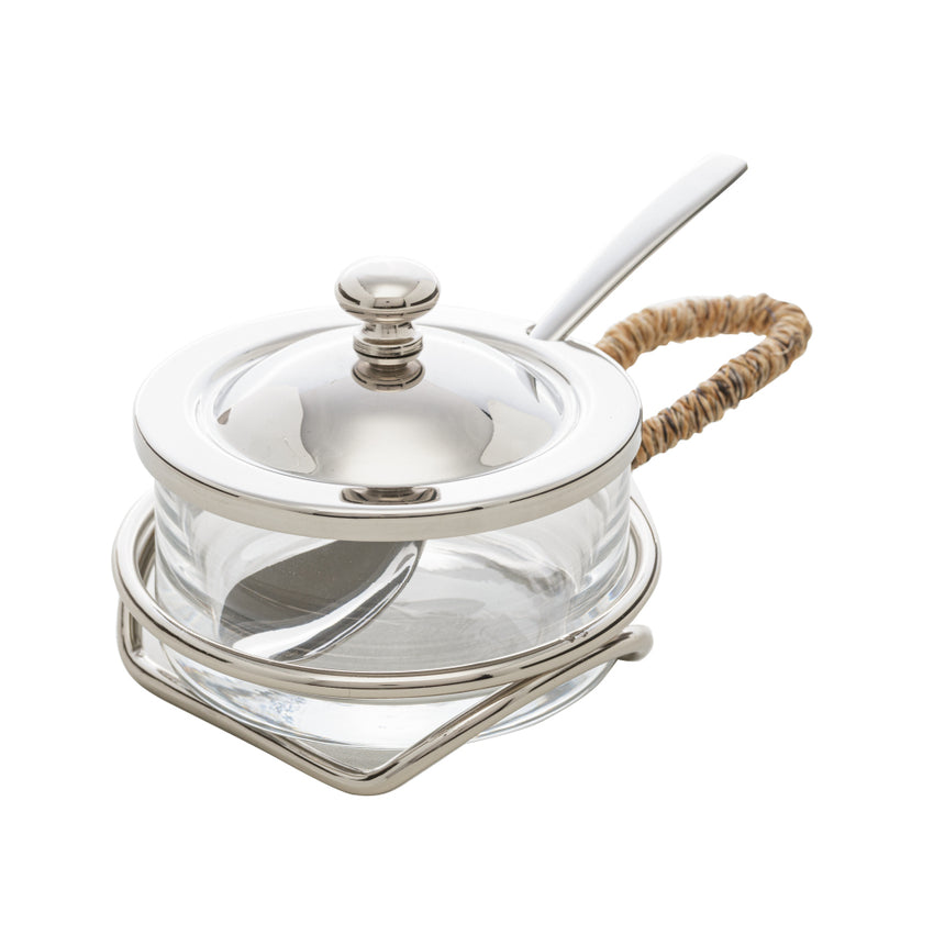 Queijeira de Aço Inox e Alça em Sisal Nature - DoceLar Loja