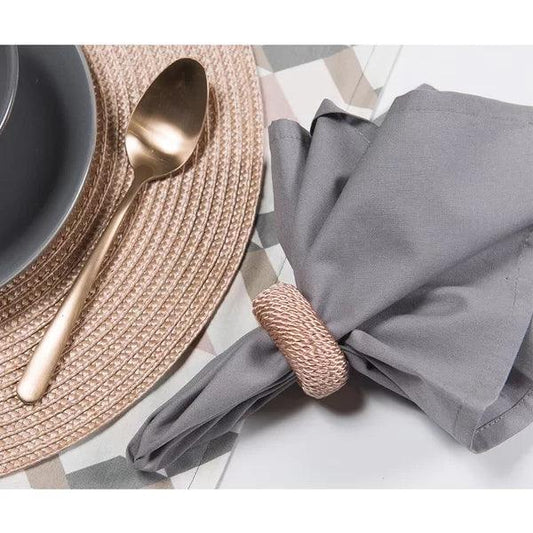 Anel de Guardanapo 4 Pçs Rayon Frapê - DoceLar Loja