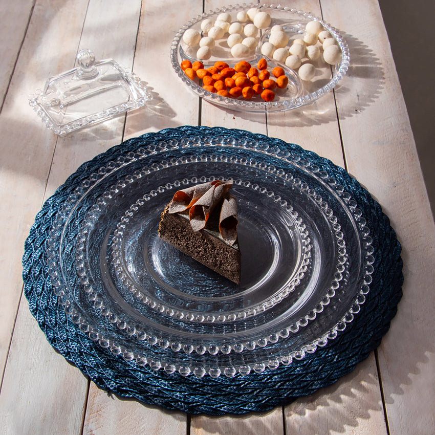 Sousplat de Cristal Pearl - DoceLar Loja