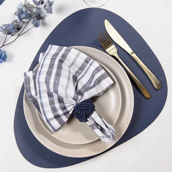 Jogo Americano Avulso Ravena Orgânico Azul Profundo - DoceLar Loja