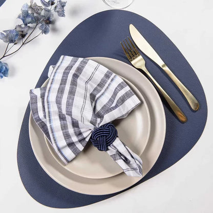 Jogo Americano Avulso Ravena Orgânico Azul Profundo - DoceLar Loja