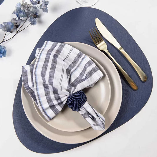 Jogo Americano Avulso Ravena Orgânico Azul Profundo - DoceLar Loja