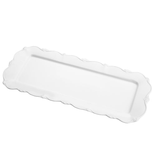 Travessa de Porcelana Fancy Branco - DoceLar Loja