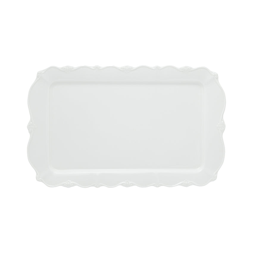 Travessa de Porcelana Fancy Branco - DoceLar Loja
