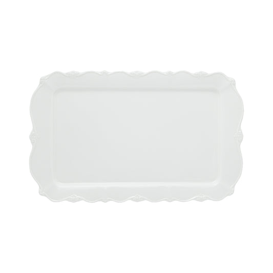 Travessa de Porcelana Fancy Branco - DoceLar Loja