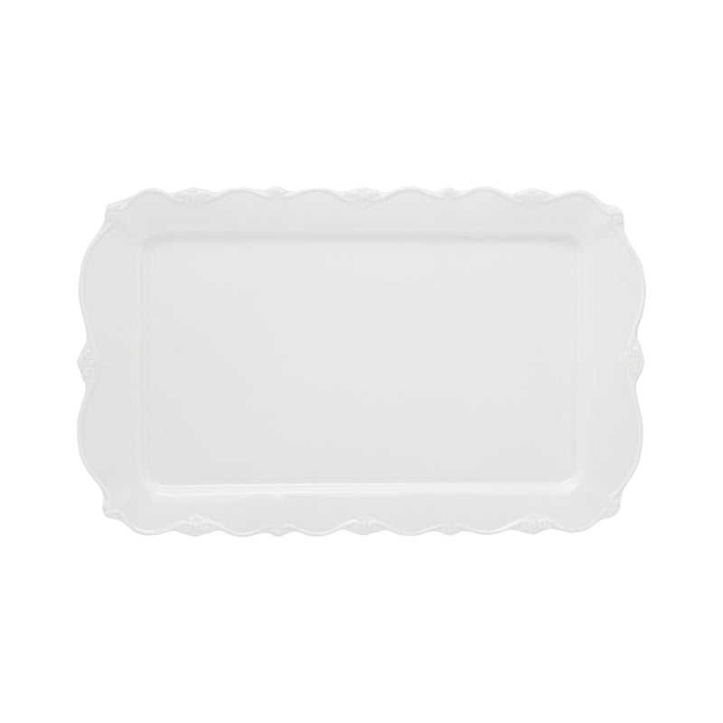 Travessa de Porcelana Fancy Branco - DoceLar Loja