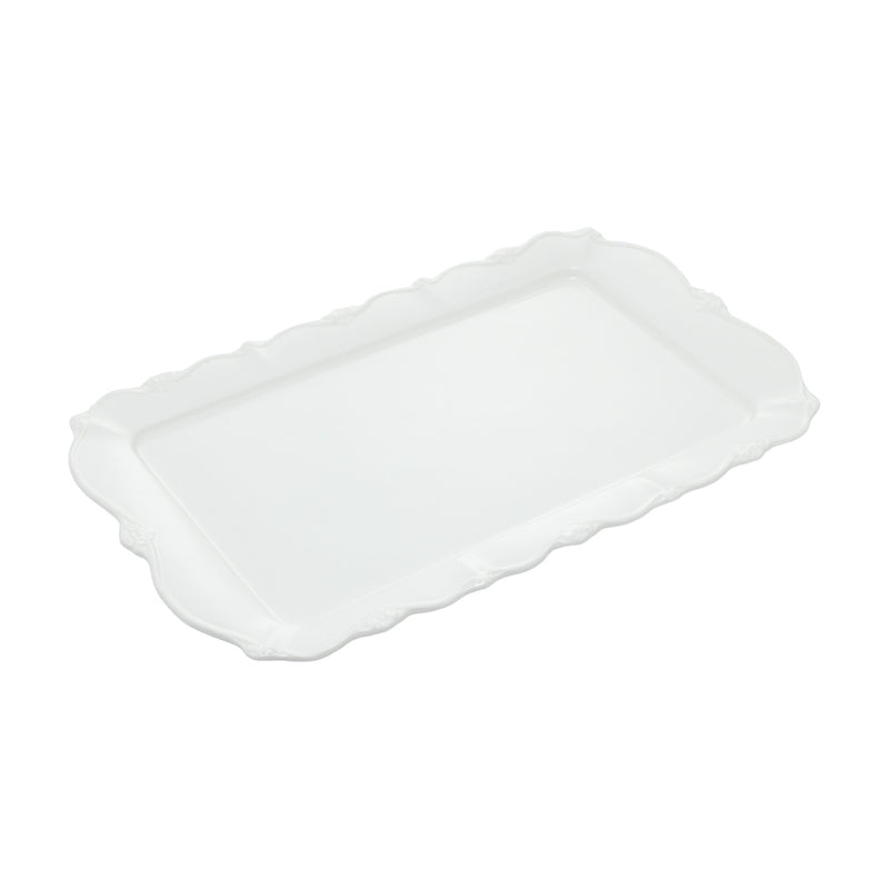 Travessa de Porcelana Fancy Branco - DoceLar Loja
