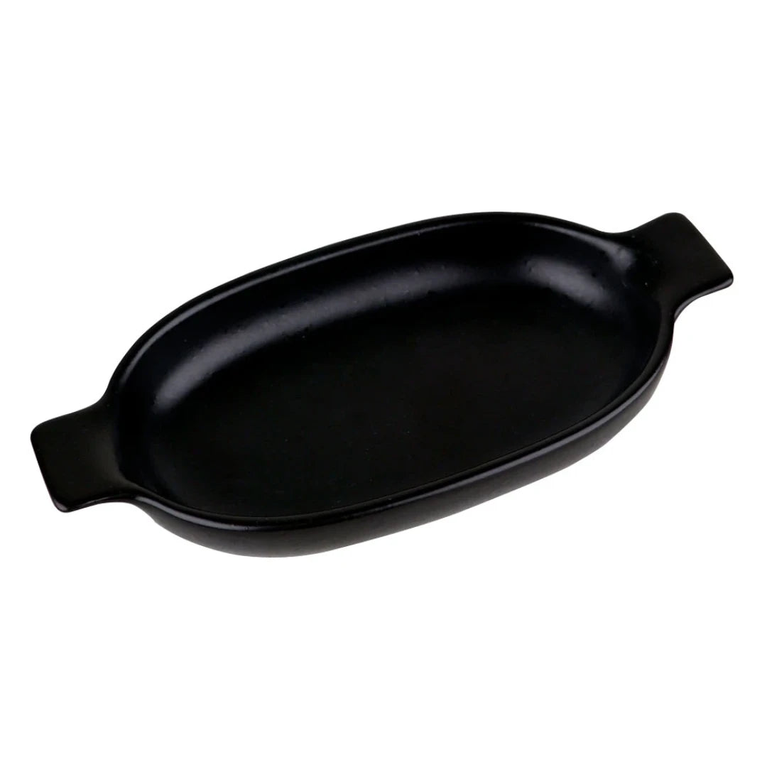 Travessa Oval em Faiança com Alça - DoceLar Loja