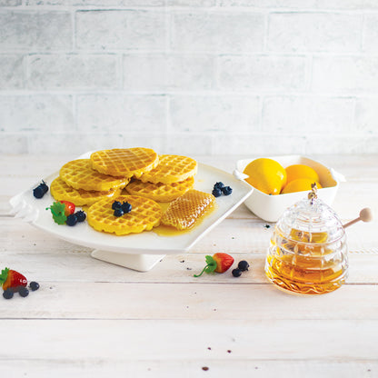 Prato com Pé Birds Porcelana