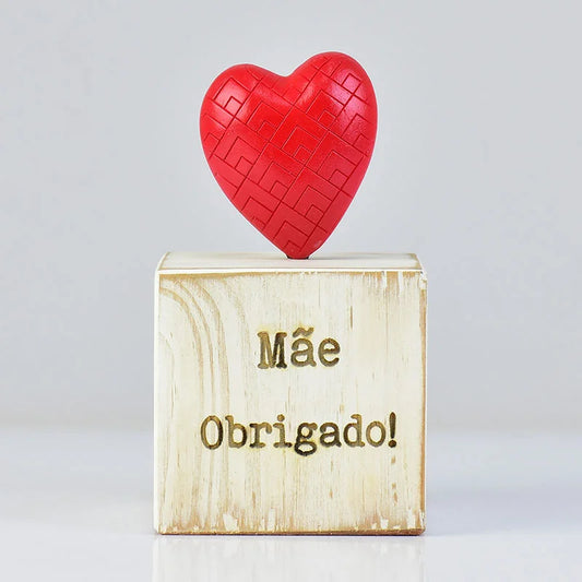 Enfeite Mãe Obrigado em Madeira - DoceLar Loja