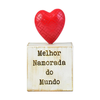 Enfeite Melhor Namorada em Madeira - DoceLar Loja