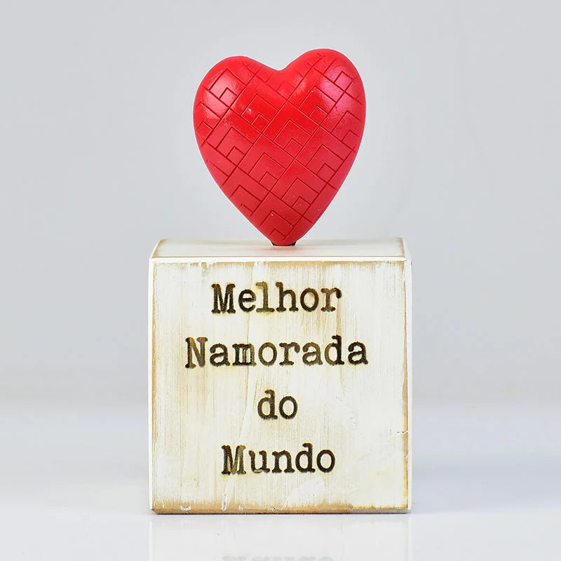 Enfeite Melhor Namorada em Madeira - DoceLar Loja