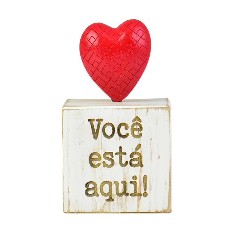 Enfeite Você Está Aqui em Madeira - DoceLar Loja