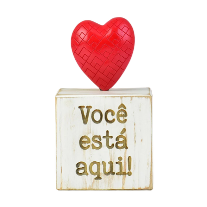 Enfeite Você Está Aqui em Madeira - DoceLar Loja